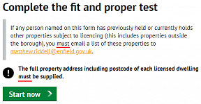 Declaring rented properties in other boroughs